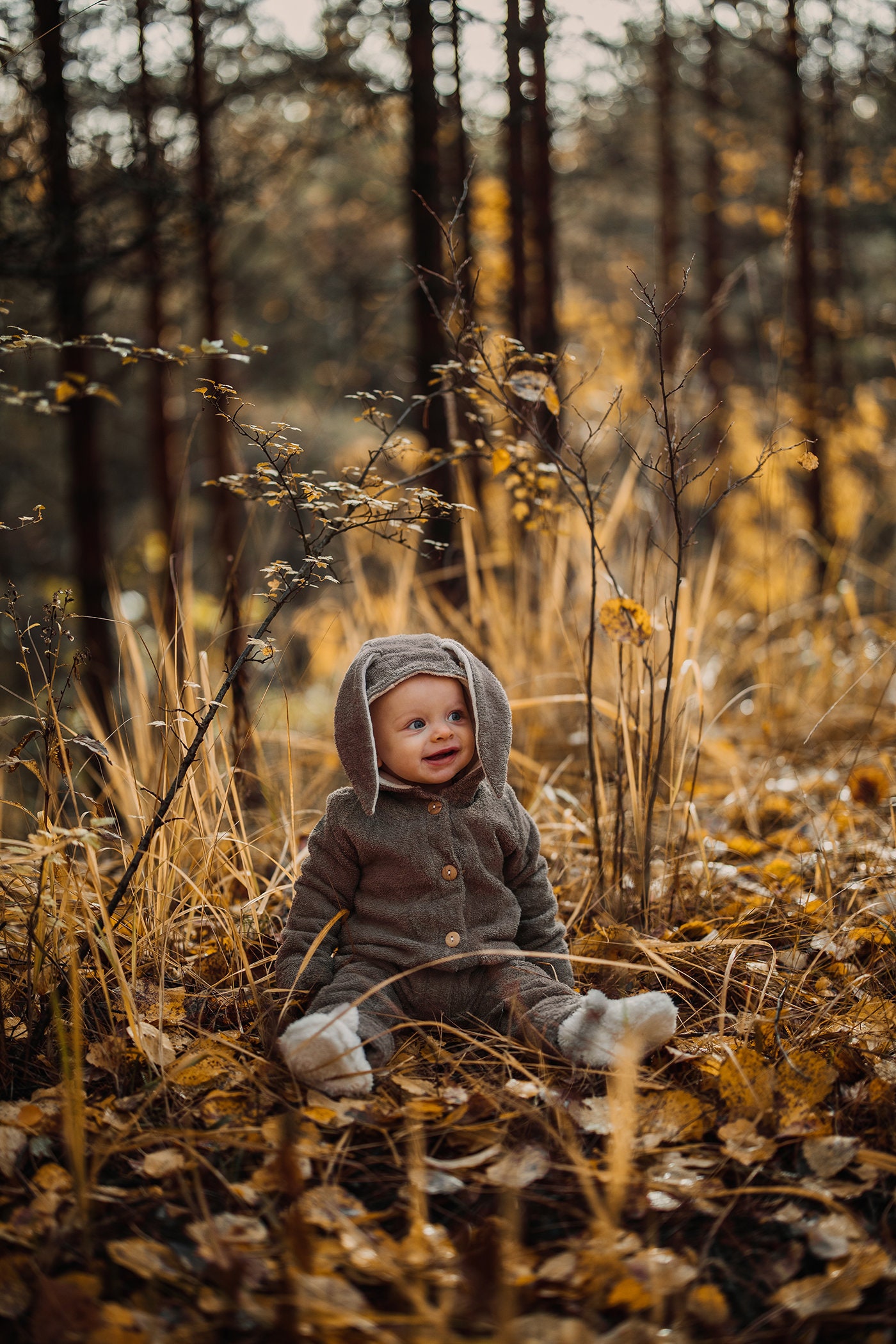 Häschen-Overall Mit Holzknöpfe Kleiner Letzter in Grün 3-6 M | Baby Kleinkind Kinder Häschen Overall Osterhasenkostüm Winter-Babykleidung von BOXXkids