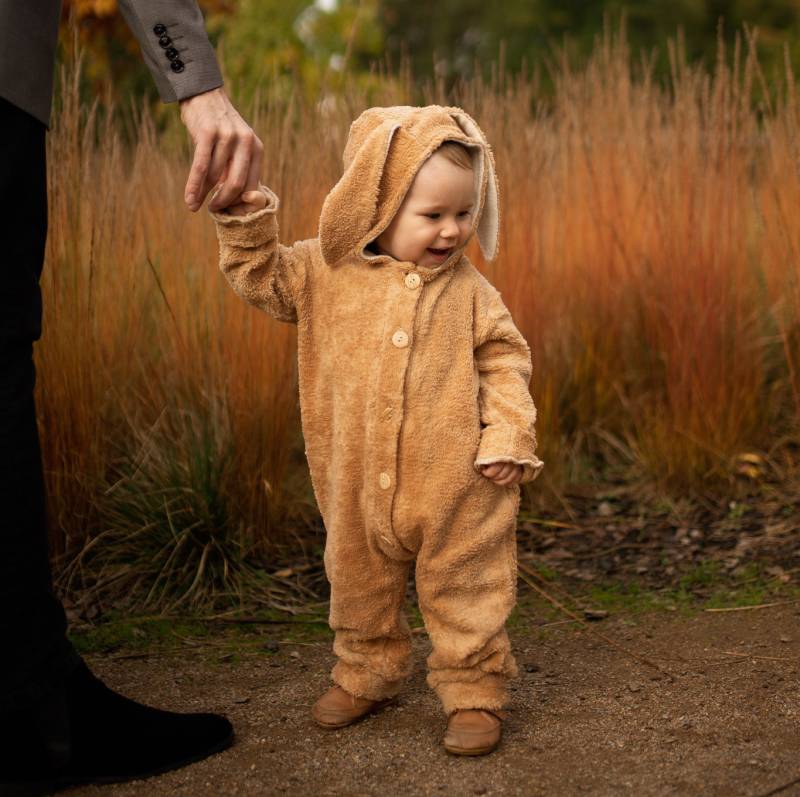 Bio Baumwolle Plüsch Häschen Overall Baby Kleinkind Overall von BOXXkids