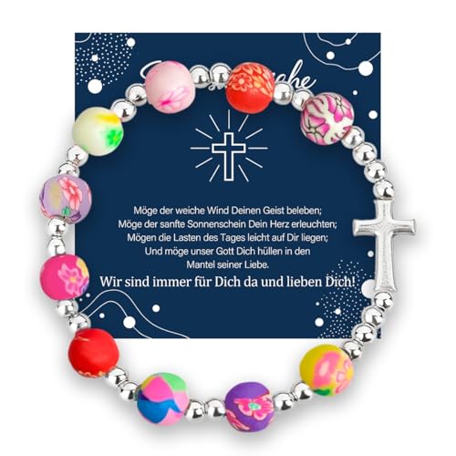 BOYATONG Taufgeschenke Konfirmation Geschenk Mädchen, Erstkommunion Geschenke Mädchen Firmung Geschenk Armband Mädchen für Segen Katholisch Christliche Kommunion von BOYATONG