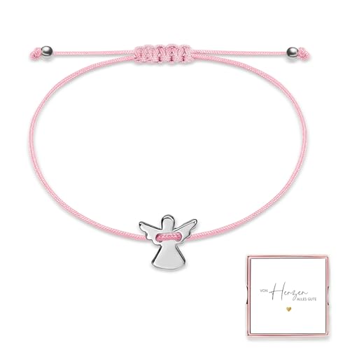 Schutzengel Armband Silber mit Verstellbarem Geflochtenem Seil - Engel Armbändchen als Kleine Weihnachtsgeschenke - Adventskalender Füllung Frauen & Mädchen Jungen, Kleinigkeiten für Adventskalender von BOYATONG