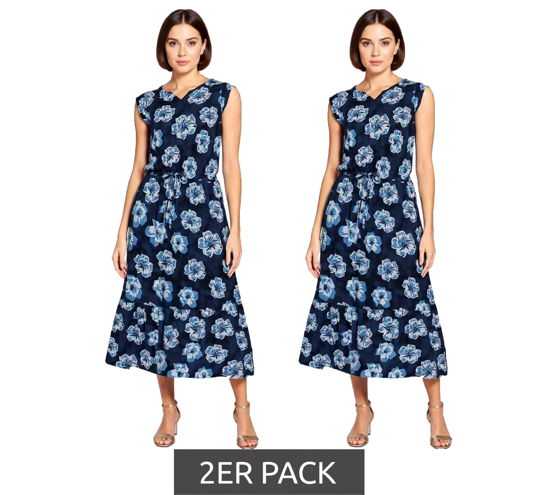 2er Sparpack BOYSEN´S Damen Maxi-Kleid mit floralem Allover-Print ärmelloses Jersey-Kleid 95560104 Dunkelblau 2er Sparpack BOYSEN´S Damen Maxi-Kleid mit floralem Allover-Print ärmelloses Jersey-Kleid 95560104 Dunkelblau von BOYSEN´S