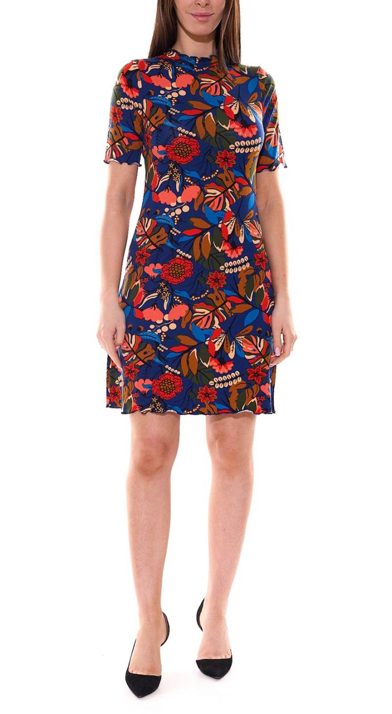 BOYSEN´S Damen Mini-Kleid mit Allover-Blumendruck Kurzarm 79000761 Schwarz/Bunt von BOYSEN´S