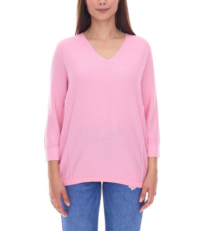 BOYSENS´S Damen Strick-Pullover mit V-Ausschnitt und 3/4-Ärmeln Sommer-Pulli 73541209 Rosa von BOYSEN´S