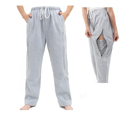 BOYUDZLTD Katheterhose für Herren/Damen, Nephrostomie-Hose, Urinbeutelhose, Foley-Katheterhose für 2 Urinbeutel, GRAU, XL BOYUDZLTD Katheterhose für Herren/Damen, Nephrostomie-Hose, Urinbeutelhose, Foley-Katheterhose für 2 Urinbeutel, GRAU, XL von BOYUDZLTD