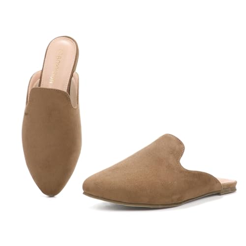 BOYYOUN Pantoletten für Damen, bequem, rückenfrei, flache Schuhe, spitze Zehenpartie, Loafers für Arbeit und Freizeit, niedriger Absatz, geschlossene Schuhe, Damen-Pantoletten, Grünes Wildleder, 38 EU BOYYOUN Pantoletten für Damen, bequem, rückenfrei, flache Schuhe, spitze Zehenpartie, Loafers für Arbeit und Freizeit, niedriger Absatz, geschlossene Schuhe, Damen-Pantoletten, Grünes Wildleder, 38 EU von BOYYOUN