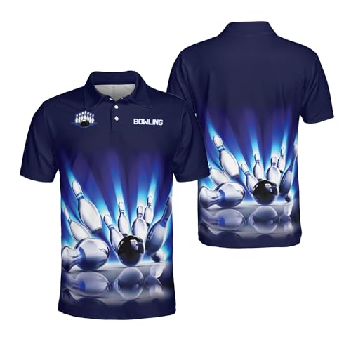 BOZENTIM Bowling Poloshirts 3D für Damen & Herren Bowling Jersey Shirt Team Bowling Shirts Kurzarm Polo Geschenk, Mehrfarbig 1, 3X-Groß BOZENTIM Bowling Poloshirts 3D für Damen & Herren Bowling Jersey Shirt Team Bowling Shirts Kurzarm Polo Geschenk, Mehrfarbig 1, 3X-Groß von BOZENTIM