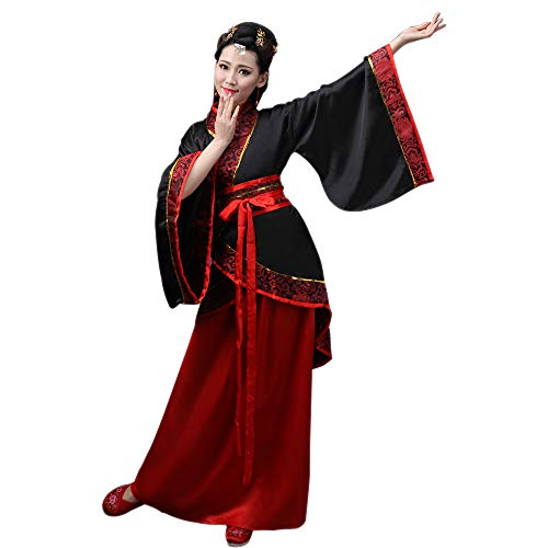 BOZEVON Damen Kleidung Tang Anzug - Altertümlich Chinesischen Stil Traditionellen Kostüm Hanfu Kleider - für Bühnenshow Performances Cosplay, Stil-1/L von BOZEVON