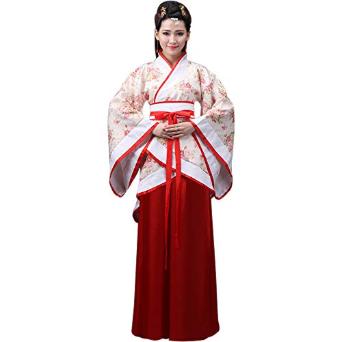 BOZEVON Damen Kleidung Tang Anzug - Altertümlich Chinesischen Stil Traditionellen Kostüm Hanfu Kleider - für Bühnenshow Performances Cosplay, Stil-2/2XL von BOZEVON
