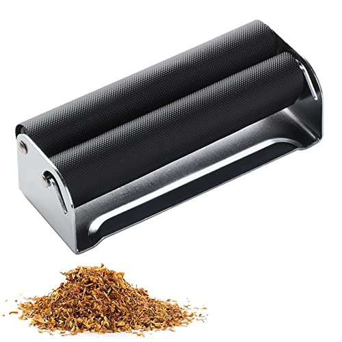 BOZILY 2PCS Metall Tabak Roller, einfach zu bedienende manuelle Zigarette Drehmaschine, 70mm Tabak Maker Werkzeug, Roller Zigarette Zubehör (schwarz), Schwarz , 70mm, 1 x 70 mm von BOZILY