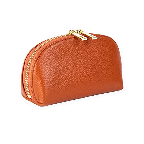 BOZOK Kosmetiktasche aus echtem Kieselleder, Make-up-Tasche, Reise-Organizer, Kulturbeutel, Clutch, Federmäppchen, Fliese von BOZOK