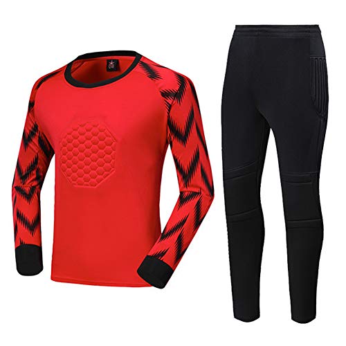 BOZONLI Torwart Trikot Set - Trikot Herren, Torwarttrikot Herren Damen Langarm & Hose, Größe M-3XL von BOZONLI