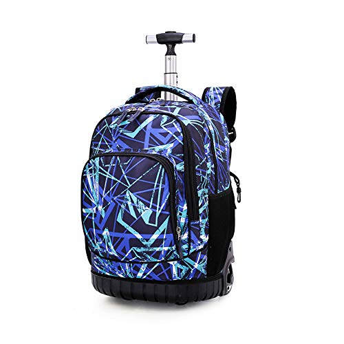 BOZONLI Trolley Rucksack Jungen Trolley Schultasche mit Rollen Rucksack Schultrolley Rucksäcke Schulrucksack Schulranzen mit Rollen, Blau von BOZONLI