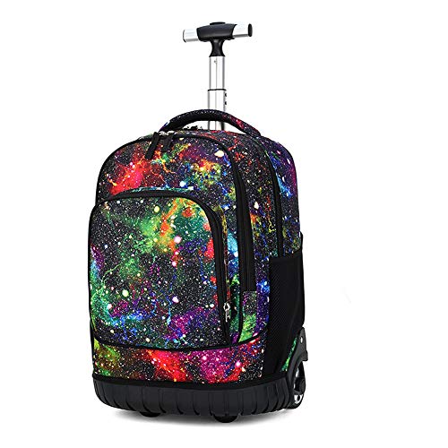 BOZONLI Trolley Rucksack Jungen Trolley Schultasche mit Rollen Rucksack Schultrolley Rucksäcke Schulrucksack Schulranzen mit Rollen, Galaxis von BOZONLI