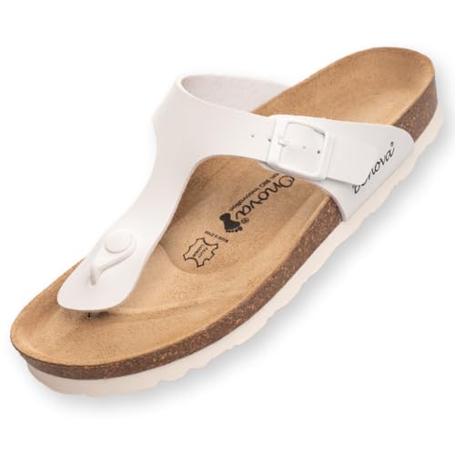 BOnova Ibiza. Zehentrenner für Damen in 26 Farben und vielen Größen - mit anatomisch geformten Kork-Fußbett. Eine Sandale hergestellt in kleinen Manufakturen in der EU. von BOnova