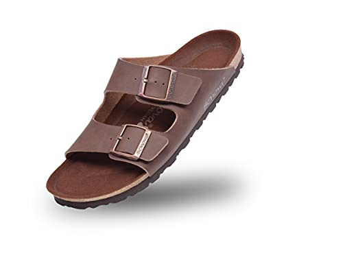 BOnova Schwanberg BOno-VEGAN. Vegane Pantolette für Damen und Herren in 4 Farben. Bequemes Fußbett dunkelbraun 45 von BOnova