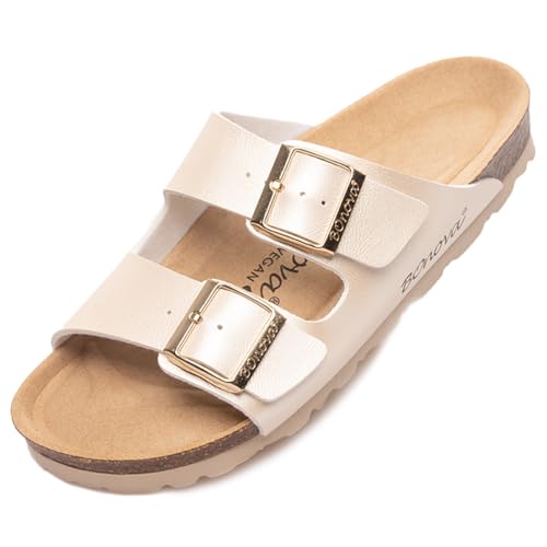 BOnova Schwanberg Vegan für Damen in 6 Farben. Vegane Pantolette mit Korkfußbett - Hergestellt in der EU! von BOnova