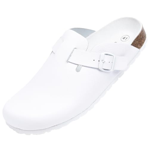 BOnova Wesel: Lederpantoffel in 10 Farben und in den Größen 35 bis 50. Hausschuhe aus Echtleder (Nubuk), mit Kork-Fußbett, hergestellt in der EU von BOnova