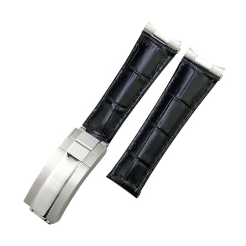 BPBZUTUMDZ 20 mm Metallglied, gebogenes Ende, Krokodilleder-Armband, passend for Rolex Submariner, passend for GMT, passend for DAYTONA Yacht-Master, schwarz-grünes Armband(Black Link Buckle,20MM_GOLD BPBZUTUMDZ 20 mm Metallglied, gebogenes Ende, Krokodilleder-Armband, passend for Rolex Submariner, passend for GMT, passend for DAYTONA Yacht-Master, schwarz-grünes Armband(Black Link Buckle,20MM_GOLD von BPBZUTUMDZ