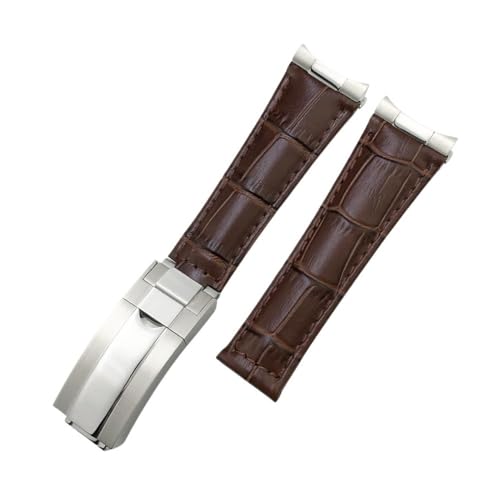 BPBZUTUMDZ 20 mm Metallglied, gebogenes Ende, Krokodilleder-Armband, passend for Rolex Submariner, passend for GMT, passend for DAYTONA Yacht-Master, schwarz-grünes Armband(Brown Link Buckle,20MM_NO B BPBZUTUMDZ 20 mm Metallglied, gebogenes Ende, Krokodilleder-Armband, passend for Rolex Submariner, passend for GMT, passend for DAYTONA Yacht-Master, schwarz-grünes Armband(Brown Link Buckle,20MM_NO B von BPBZUTUMDZ