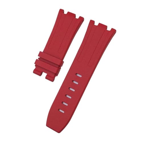 BPBZUTUMDZ 28mm 30mm FKM Fluorkautschuk Armband Passend for AP Passend for Audemars Gürtel Passend for Piguet Passend for ROYAL OAK OFFSHORE 15710 15703 Uhrenarmband(Black 01,28MM_NO BUCKLE) von BPBZUTUMDZ