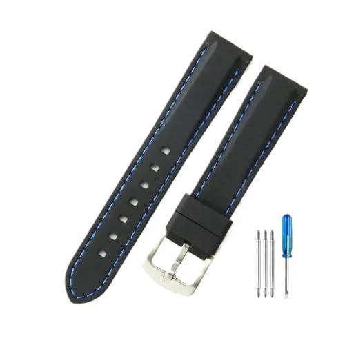 BPBZUTUMDZ Freizeit Gentleman's Schnellverschluss-Silikon-Uhrenarmbänder Passend for Casio Passend for Tissot Passend for Citizen Passend for Seiko Passend for Rolex Feuchtigkeitsableitendes Armband 1 von BPBZUTUMDZ