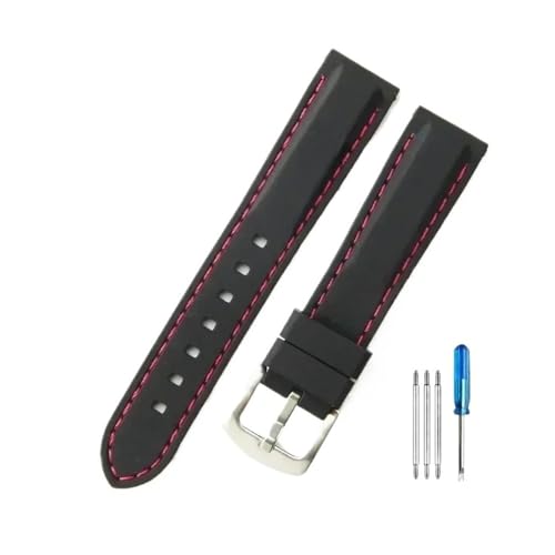 BPBZUTUMDZ Freizeit Gentleman's Schnellverschluss-Silikon-Uhrenarmbänder Passend for Casio Passend for Tissot Passend for Citizen Passend for Seiko Passend for Rolex Feuchtigkeitsableitendes Armband 1 von BPBZUTUMDZ
