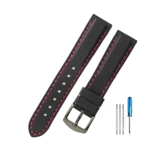BPBZUTUMDZ Freizeit Gentleman's Schnellverschluss-Silikon-Uhrenarmbänder Passend for Casio Passend for Tissot Passend for Citizen Passend for Seiko Passend for Rolex Feuchtigkeitsableitendes Armband 1 von BPBZUTUMDZ