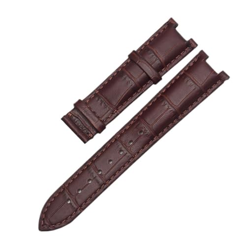 BPBZUTUMDZ Lederarmband, passend for GC-Armband, 22 x 13 mm, 20 x 11 mm, gekerbtes Armband mit Edelstahlschnalle(Brown no clasp,22-13mm) von BPBZUTUMDZ