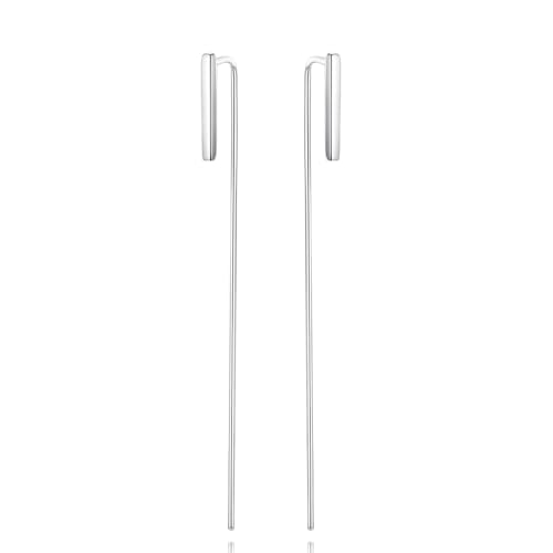 BPCAN Frauen Ohrringe Ohr Draht Ohrringe Sterling Silber S925 Ohrringe einfache Mode lange Ohr Haken Typ Ohrringe Schmuck von bpcan