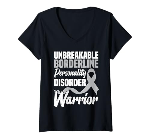 Damen Bewusstsein für Borderline-Persönlichkeitsstörungen EUPD BPD T-Shirt mit V-Ausschnitt Damen Bewusstsein für Borderline-Persönlichkeitsstörungen EUPD BPD T-Shirt mit V-Ausschnitt von BPD Outfit For Borderline Personality Disorder