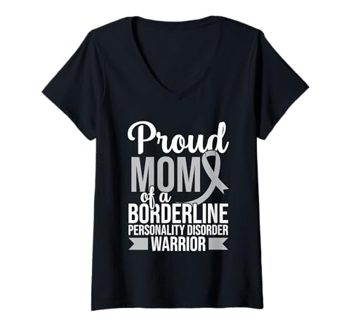 Damen Mutter eines Bewusstseins für eine Borderline-Persönlichkeitsstörung T-Shirt mit V-Ausschnitt Damen Mutter eines Bewusstseins für eine Borderline-Persönlichkeitsstörung T-Shirt mit V-Ausschnitt von BPD Outfit For Borderline Personality Disorder
