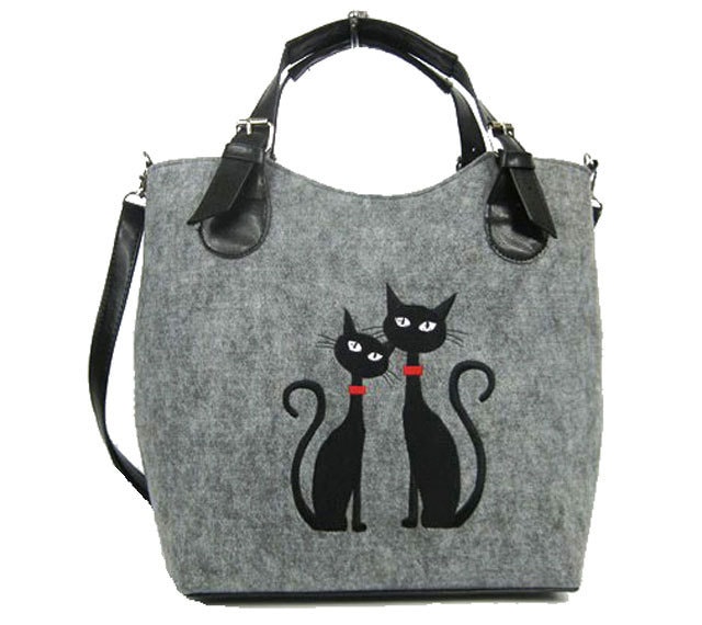 Frauen Filztasche, Katzentasche, Filzhandtasche, Katzendesign, Filzschultertasche, Katzendesigntasche, Geschenk Für Katzenliebhaber von BPStudioDesign