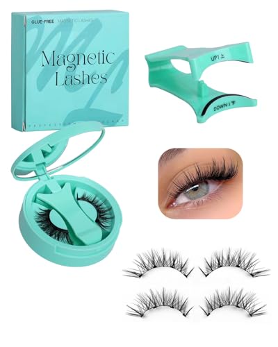 BPTRKOM 1 Paar 3D Magnet Wimpern Natural Look - Wiederverwendbare Wimpern ohne Kleber - Wasserdicht & einfach mit Applikator - Kein Eyeliner benötigt - Magnetisch haftend (Aktualisierte Version) von BPTRKOM