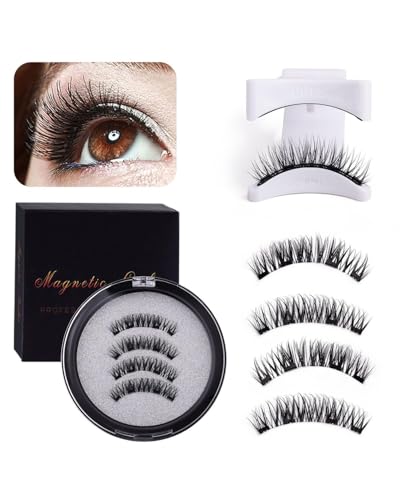 BPTRKOM 1 Paar 3D Magnet Wimpern Natural Look - Wiederverwendbare Wimpern ohne Kleber - Wasserdicht & einfach mit Applikator - Kein Eyeliner benötigt - Magnetisch haftend (03) von BPTRKOM