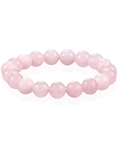 BPTRKOM 1 Stück 8mm Mondstein-Armband - Armband für emotionale Balance & spirituelle Harmonie - Fördert positive Energie & innere Ruhe(Rosa) von BPTRKOM