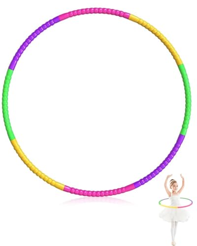 BPTRKOM 8 Abschnitte Fitness Hula Hoop - Reifen Kinder Einstellbares Gewicht Hula Hoop Reifen,Farbig Hoola Hoop Reifen,für Tanz Fitness, Hoola-Reifen für Erwachsene und Gymnastikreifen Kinder von BPTRKOM