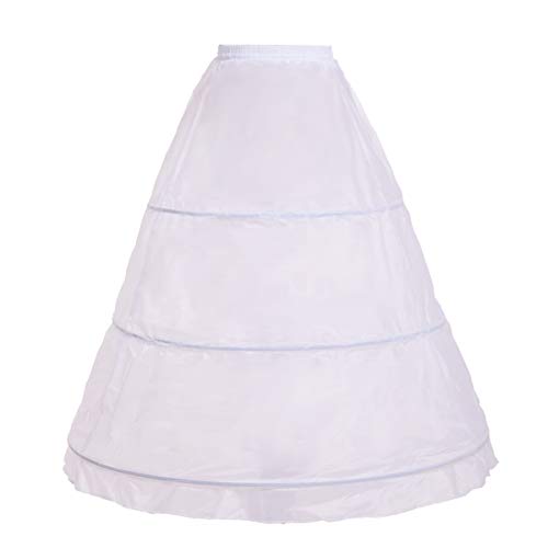 BPURB Damen 3-Hoop Petticoat Krinoline Unterrock für Hochzeit Ballkleid Tutu Tüll rutscht Rock von BPURB