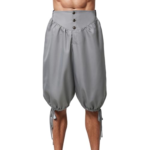 BPURB Herren Mittelalter Wikinger Piratenhose Retro Renaissance Kolonialhose Cosplay Kostüm Sommer Shorts von BPURB