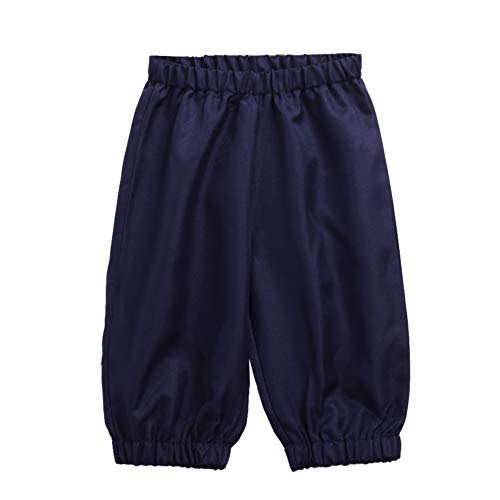 BPURB Jungen Mittelalter Kolonial Kostüm Hose Kinder 18. Jahrhundert Kolonial Kostüm Schlüpfer Hosen mit Gummizug(L, Navy blau) von BPURB