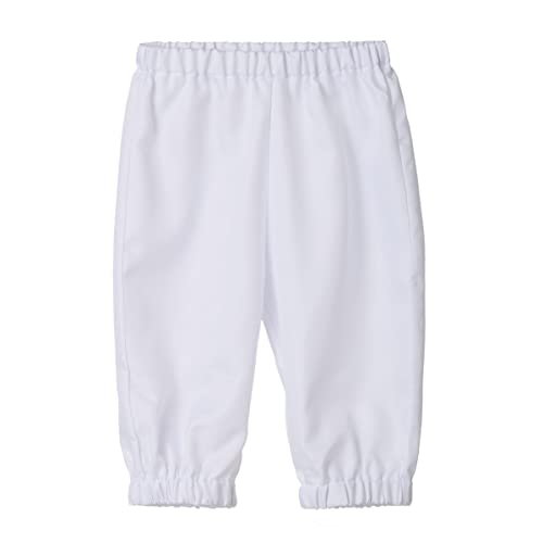 BPURB Jungen Mittelalter Kolonial Kostüm Hose Kinder 18. Jahrhundert Kolonial Kostüm Schlüpfer Hosen mit Gummizug(L, Weiß) von BPURB