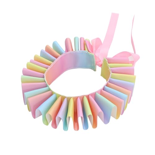 BPURB Renaissance Elizabethan Ruff Kragen Halskrause Clown Kragen Farbverlauf Cosplay Requisiten von BPURB