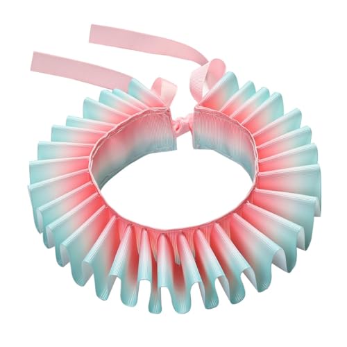 BPURB Renaissance Elizabethan Ruff Kragen Halskrause Clown Kragen Farbverlauf Cosplay Requisiten von BPURB