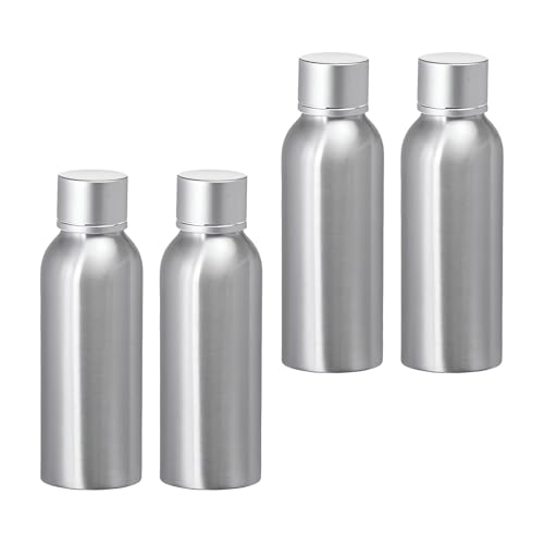 BPZXL 4 Stück, 100ml Silber Aluminium flaschen mit Silber Schraubdeckeln Öl Flaschen Makeup Entferner Kosmetik Behälter BPZXL 4 Stück, 100ml Silber Aluminium flaschen mit Silber Schraubdeckeln Öl Flaschen Makeup Entferner Kosmetik Behälter von BPZXL
