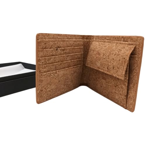 BPlanet Geldbeutel Geldbörse Portmonee Vegan aus Kork, hochwertiges Korkleder, vegane Geldbörse Stilvoll & Nachhaltig von BPlanet