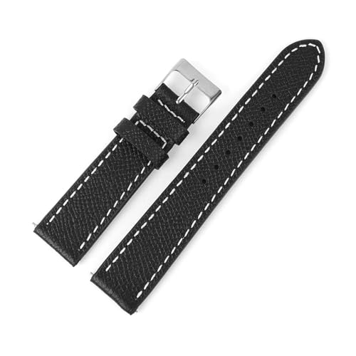 BQAXUREW EDVENA Handgefertigtes Palmenmuster Echtleder Herren Armband 20mm 22mm Armband For Antike Uhr(Black,22mm) von BQAXUREW