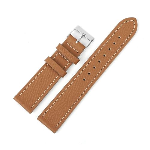 BQAXUREW EDVENA Handgefertigtes Palmenmuster Echtleder Herren Armband 20mm 22mm Armband For Antike Uhr(Brown,20mm) von BQAXUREW