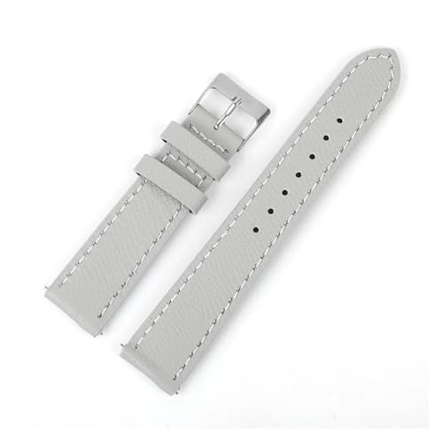 BQAXUREW EDVENA Handgefertigtes Palmenmuster Echtleder Herren Armband 20mm 22mm Armband For Antike Uhr(Light gray,20mm) von BQAXUREW