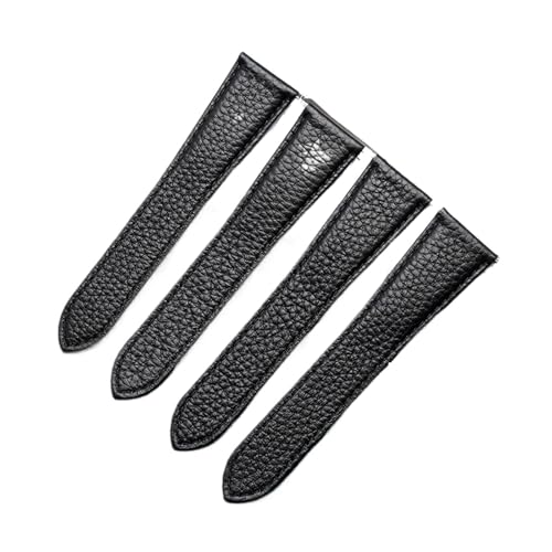 BQAXUREW EDVENA Kompatibel mit Uhrenarmband, kompatibel mit Tank London Lychee, strukturiertes Rindsleder-Armband for Herren und Damen, Band 17 20 22 23 24 25 mm(Red-None,24mm) von BQAXUREW