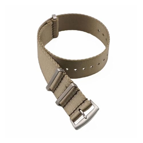 BQAXUREW EDVENA Nylonband 20mm 22mm Sicherheitsgurt Armband Gürtel Ersatz Herren Damen Uhrenzubehör(Khaki,20mm) von BQAXUREW