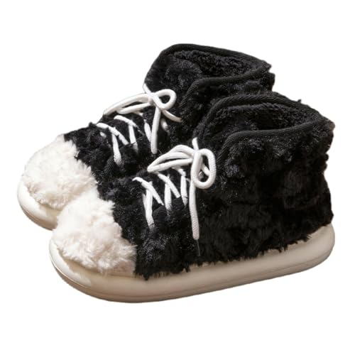 BQDPYZBD Hausschuhe Frauen Winter All-inclusive-hausschuhe Dick-locked Plüsch Warme High-top-baumwollschuhe-schwarz-40-41 BQDPYZBD Hausschuhe Frauen Winter All-inclusive-hausschuhe Dick-locked Plüsch Warme High-top-baumwollschuhe-schwarz-40-41 von BQDPYZBD